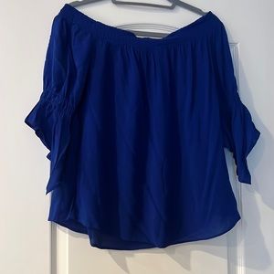 Express bright blue size medium off shoulder top